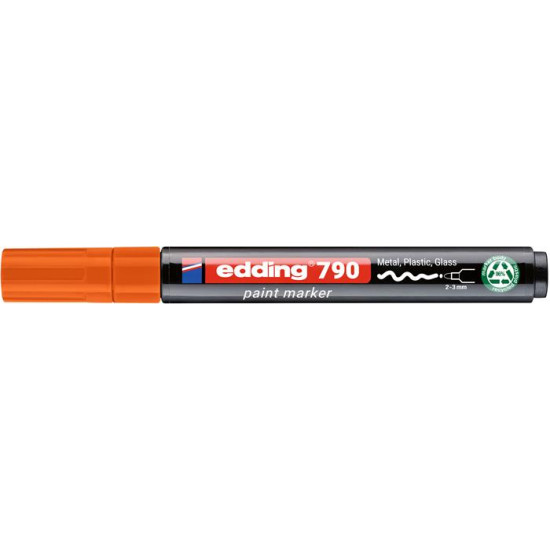 Lakkmarker, 2-3 mm, PCR, EDDING "790", narancs