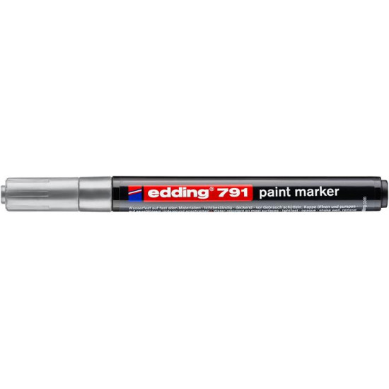 Lakkmarker, 1-2 mm, PCR, EDDING "791 PCR", ezüst