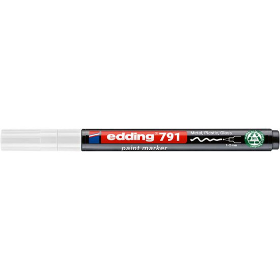 Lakkmarker, 1-2 mm, PCR, EDDING "791", fehér