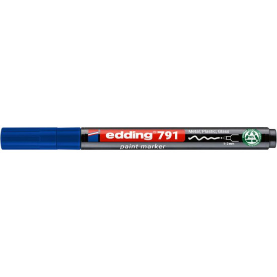 Lakkmarker, 1-2 mm, PCR, EDDING "791", kék