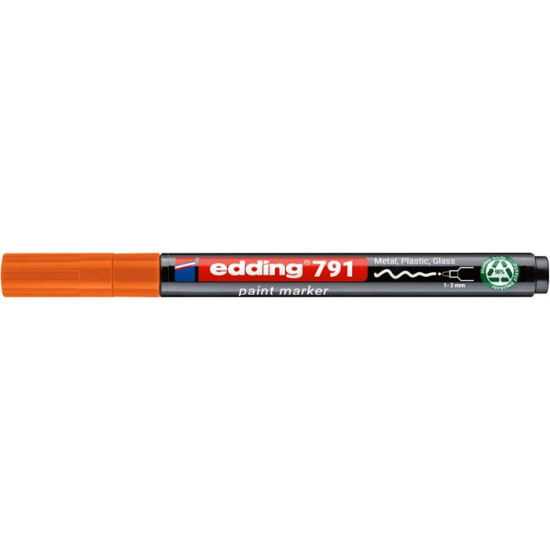 Lakkmarker, 1-2 mm, PCR, EDDING "791", narancs
