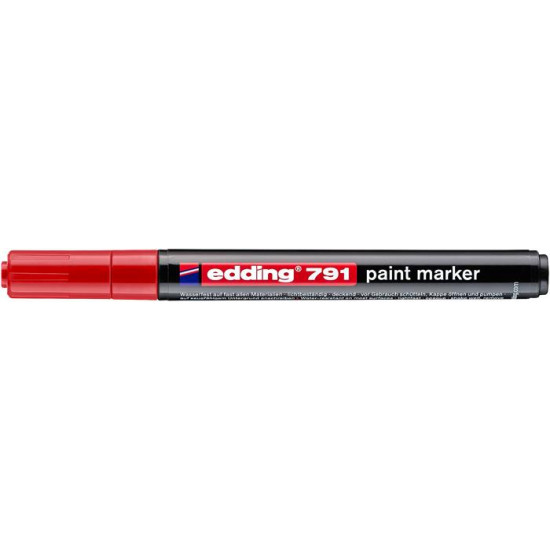 Lakkmarker, 1-2 mm, EDDING "791", piros