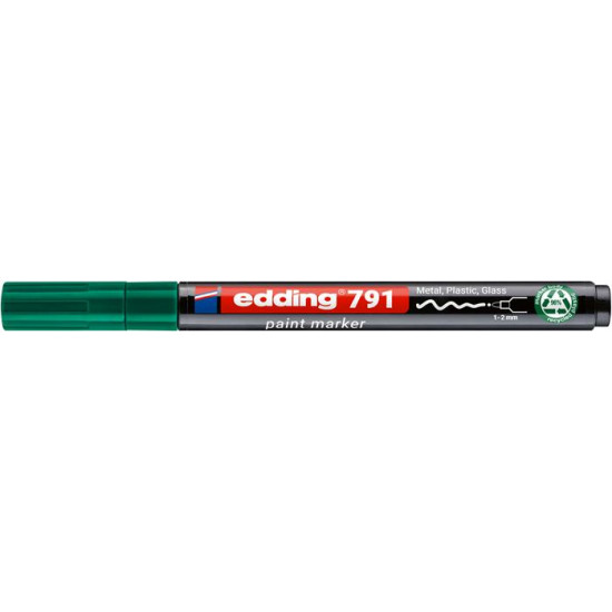 Lakkmarker, 1-2 mm, PCR, EDDING "791", zöld