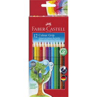 Színes ceruza készlet, háromszögletű, FABER-CASTELL "Grip 2001", 12 különböző szín Színes ceruza készlet, háromszögletű, FABER-CASTELL "Grip 2001", 12 különböző szín