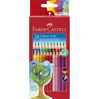 Színes ceruza készlet, háromszögletű, FABER-CASTELL "Grip 2001", 24 különböző szín Színes ceruza készlet, háromszögletű, FABER-CASTELL "Grip 2001", 24 különböző szín