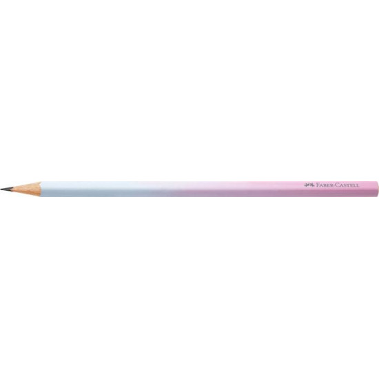 Grafitceruza, B, háromszögletű, FABER-CASTELL "Flow", rózsa-égkék