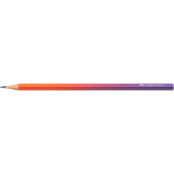 Grafitceruza, B, háromszögletű, FABER-CASTELL "Flow", piros-lila