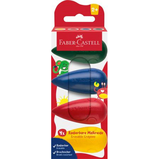 Zsírkréta készlet, FABER-CASTELL "Marok", 4 különböző szín