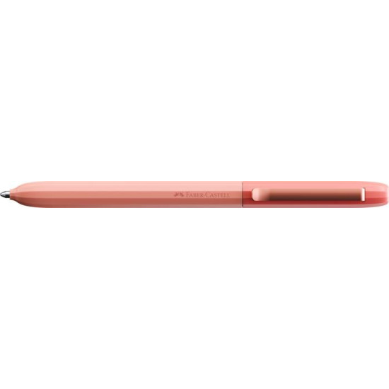 Golyóstoll, 1 mm, XB, rotációs, narancsvörös tolltest, FABER-CASTELL "Avori", kék