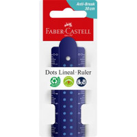 Vonalzó, műanyag, törhetetlen, 30 cm, FABER-CASTELL "Pöttyös", vegyes színek Vonalzó, műanyag, törhetetlen, 30 cm, FABER-CASTELL "Pöttyös", vegyes színek