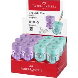 Hegyező display, egylyukú, tartályos FABER-CASTELL "GRIP Auto Mini", vegyes pasztell színek Hegyező display, egylyukú, tartályos FABER-CASTELL "GRIP Auto Mini", vegyes pasztell színek