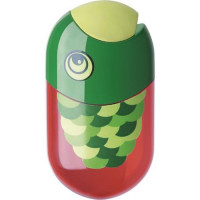 Hegyező és radír, kétlyukú, tartályos, FABER-CASTELL, hal minta Hegyező és radír, kétlyukú, tartályos, FABER-CASTELL, hal minta