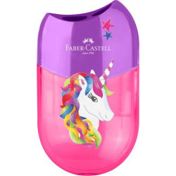 Hegyező display, kétlyukú, tartályos,  FABER-CASTELL, unikornis Hegyező display, kétlyukú, tartályos,  FABER-CASTELL, unikornis