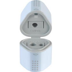 Hegyező, háromlyukú, FABER-CASTELL "Grip 2001 Trio", égkék