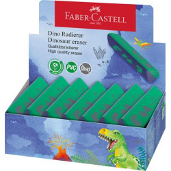 Radír display, háromszögletű, FABER-CASTELL, dinoszaurusz