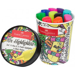 Szövegkiemelő, 1-5 mm, FABER-CASTELL "Textliner 46", 10 különböző szín