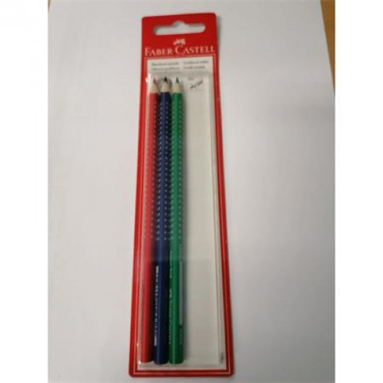 Színes ceruza készlet, háromszögletű, FABER-CASTELL "Grip 2001", 3 különböző szín