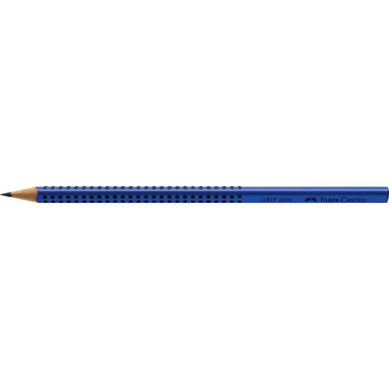 Grafitceruza, B, háromszögletű, FABER-CASTELL "Grip 2001", kék