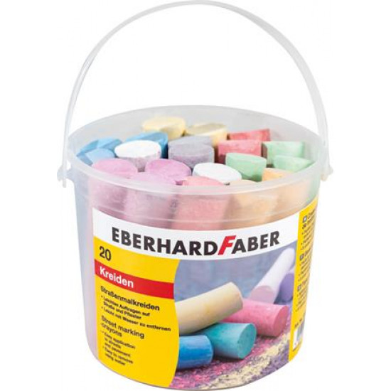 Aszfaltkréta, 20 darabos, EBERHARD FABER, 8 különböző szín Aszfaltkréta, 20 darabos, EBERHARD FABER, 8 különböző szín