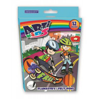Rostirón készlet, GRANIT "Arti Kids", 12 különböző szín Rostirón készlet, GRANIT "Arti Kids", 12 különböző szín