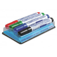 Táblamarker készlet, 2-3 mm, kúpos, mágneses tolltartóval, GRANIT "M460", 4 különböző szín Táblamarker készlet, 2-3 mm, kúpos, mágneses tolltartóval, GRANIT "M460", 4 különböző szín