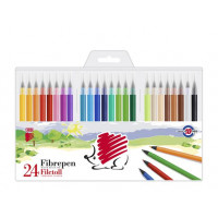 Filctoll készlet, 1 mm, ICO "Süni 300", 24 különböző szín Filctoll készlet, 1 mm, ICO "Süni 300", 24 különböző szín