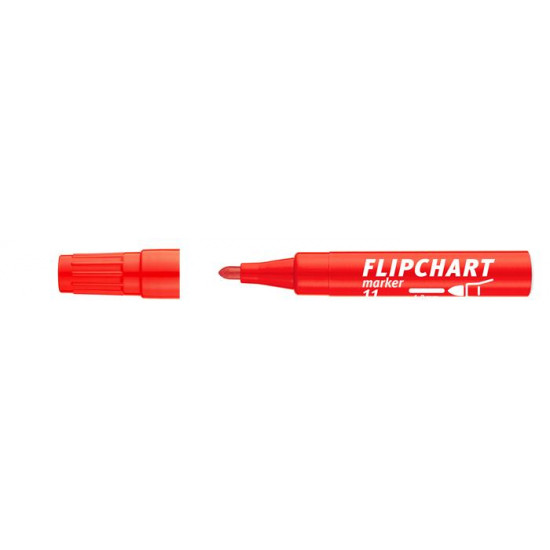 Flipchart marker, 1-3 mm, kúpos, ICO "Artip 11", piros
