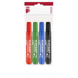 Flipchart marker készlet, 1-3 mm, kúpos, ICO "Artip 11 XXL", 4 különböző szín