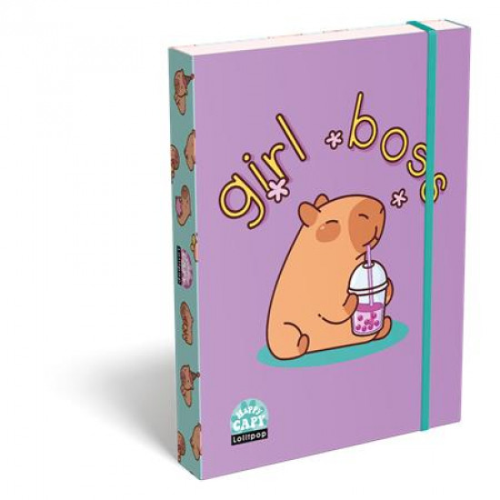 Füzetbox, A5, ICO, "Lizzysuli", Lollipop Capybara, zöld Füzetbox, A5, ICO, "Lizzysuli", Lollipop Capybara, zöld
