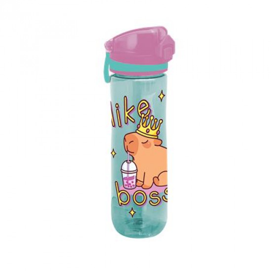 Kulacs, ICO, 600 ml, "Lizzysuli", Lollipop Capybara, zöld-lila