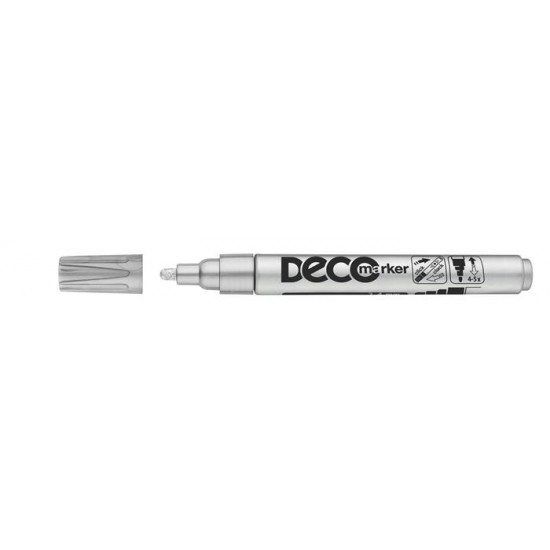 Lakkmarker, 2-4 mm, ICO "Decomarker" ezüst