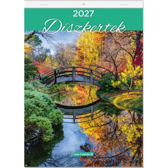 Falinaptár, A4, LIZZYCALENDAR "Díszkertek"