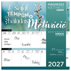 Falinaptár, mágneses, kétheti, 22x22 cm, LIZZYCALENDAR "Motiváció"