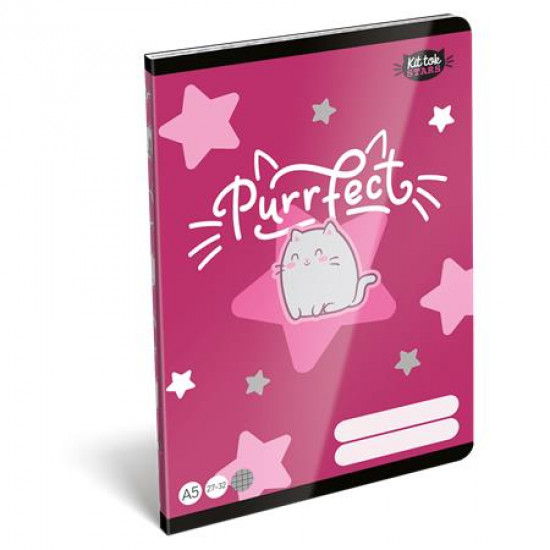 Füzet, tűzött, A5, kockás, 32 lap, LIZZYSULI, "Kit tok Stars Purrfect", "27-32" Füzet, tűzött, A5, kockás, 32 lap, LIZZYSULI, "Kit tok Stars Purrfect", "27-32"