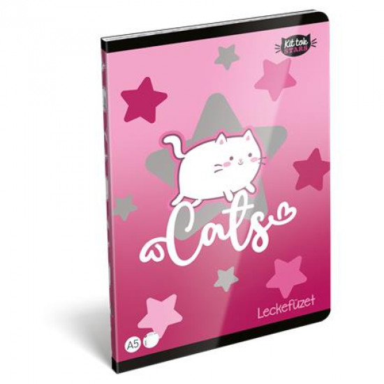 Füzet, tűzött, A5, lecke, 40 lap, LIZZYSULI, "Kit tok Stars Purrfect" Füzet, tűzött, A5, lecke, 40 lap, LIZZYSULI, "Kit tok Stars Purrfect"