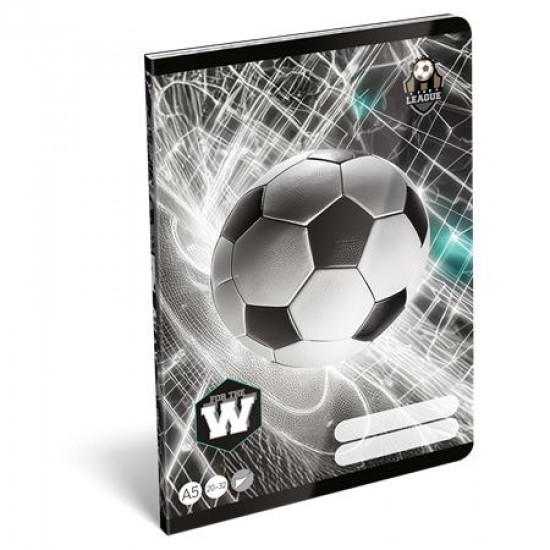 Füzet, tűzött, A5, sima, 32 lap, LIZZYSULI, "Top League","20-32"