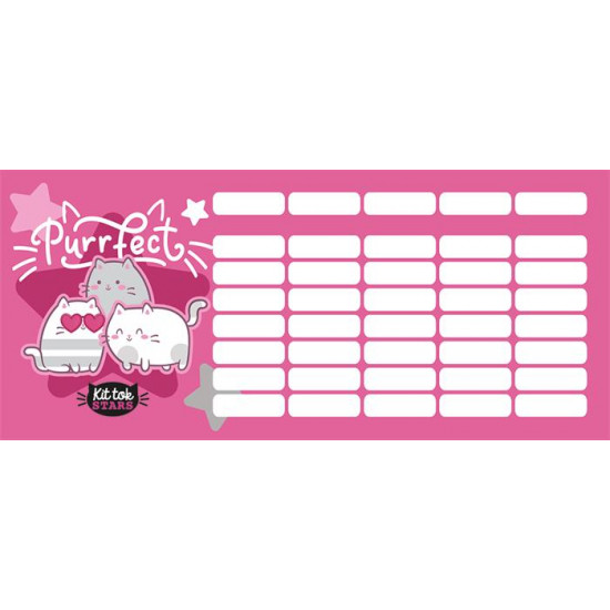 Órarend, tolltartóhoz, kétoldalas, LIZZYSULI, "Kit tok Stars Purrfect" Órarend, tolltartóhoz, kétoldalas, LIZZYSULI, "Kit tok Stars Purrfect"