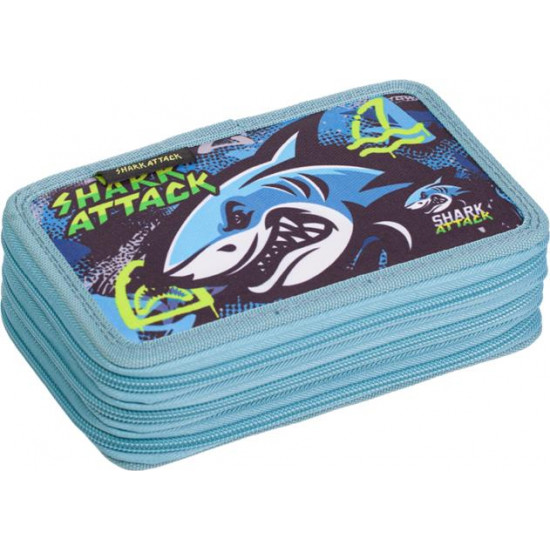 Tolltartó, 3 emeletes, cipzáras, LIZZYSULI, "Shark Attack" Tolltartó, 3 emeletes, cipzáras, LIZZYSULI, "Shark Attack"