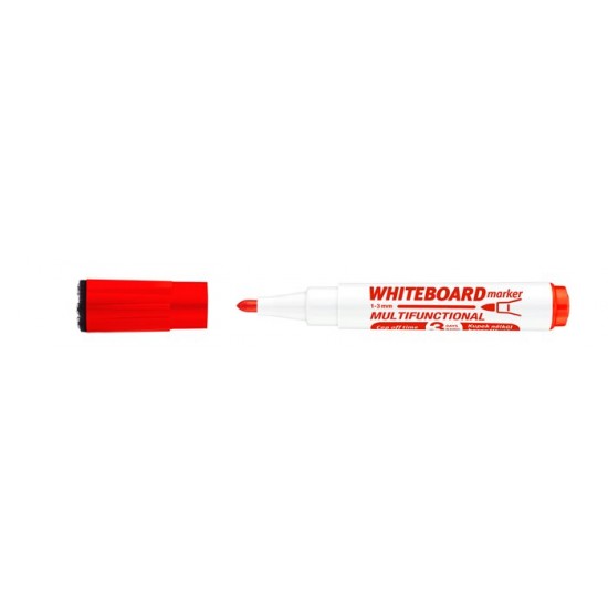 Tábla- és flipchart marker, 1-3 mm, multifunkciós, ICO "Markeraser" piros