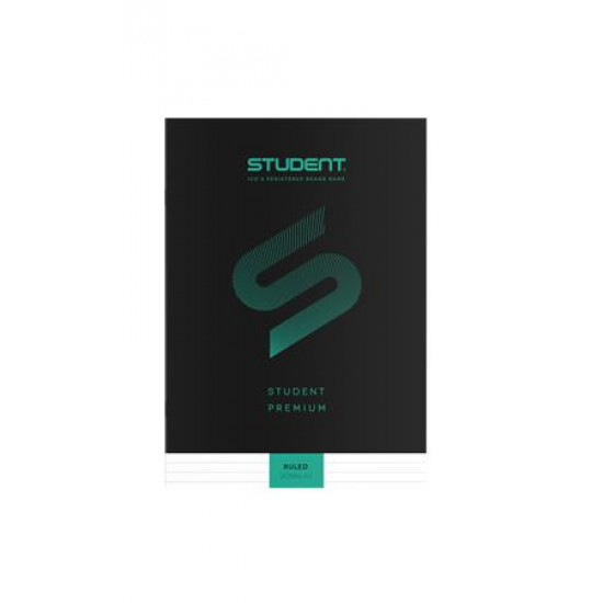 Füzet, tűzött, A4, vonalas, 32 lap, ICO "Student Premium", fekete