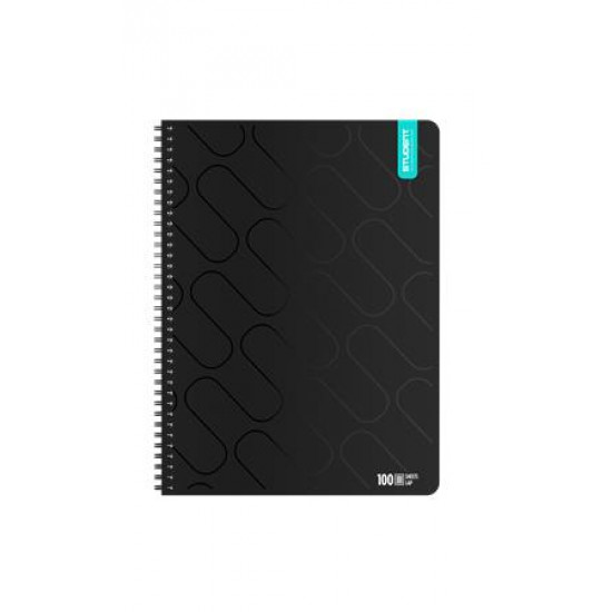 Spirálfüzet, A4, négyzethálós, 100 lap, ICO "Student Premium", vegyes színek