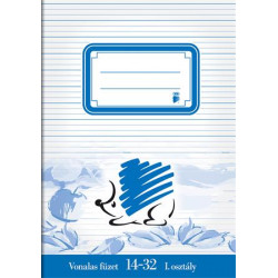 Füzet, tűzött, A5, vonalas, 32 lap, 1. osztály, ICO "Süni"