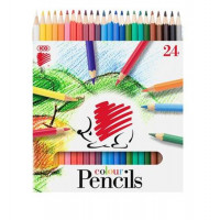 Színes ceruza készlet, hatszögletű, ICO "Süni", 24 különböző szín Színes ceruza készlet, hatszögletű, ICO "Süni", 24 különböző szín