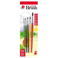 Ecsetkészlet, no. 2-4-6-8-10, fa, ICO "Süni", vegyes színek Ecsetkészlet, no. 2-4-6-8-10, fa, ICO "Süni", vegyes színek