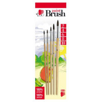 Ecsetkészlet, no. 2-4-6-8-10, fa, ICO "Süni", natúr Ecsetkészlet, no. 2-4-6-8-10, fa, ICO "Süni", natúr