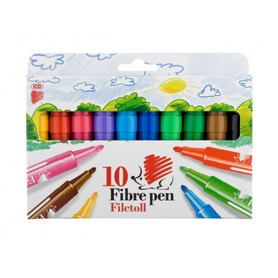 Filctoll készlet, 1-3 mm, ICO "Süni", 10 különböző szín