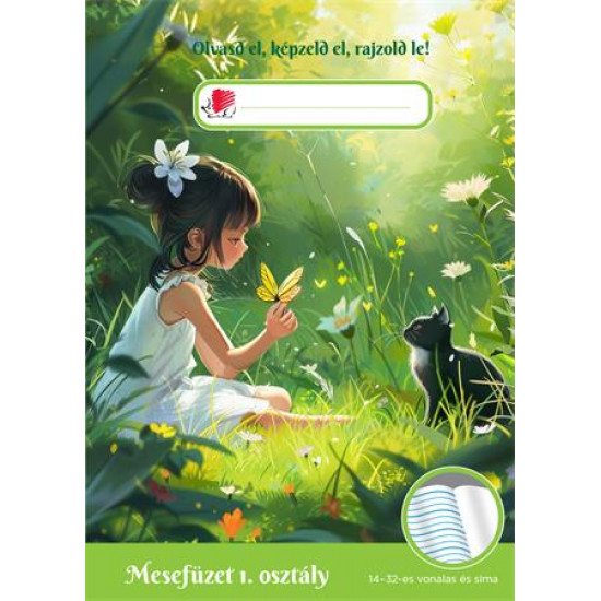 Olvasónapló, tűzött, A5, 32 lap, 1. osztály, ICO "Süni Mesefüzet", erdő