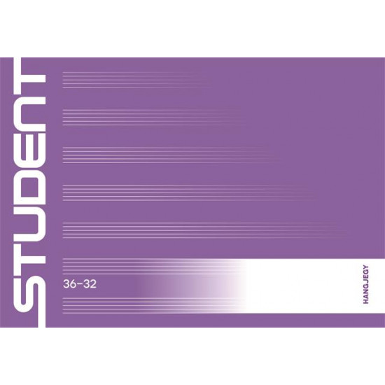 Füzet, tűzött, A5, fekvő, hangjegy, 32 lap, ICO "Student", "36-32"