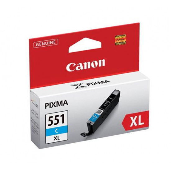 CLI-551CXL Tintapatron Pixma iP7250, MG5450, MG6350 nyomtatókhoz, CANON, cián, 11ml