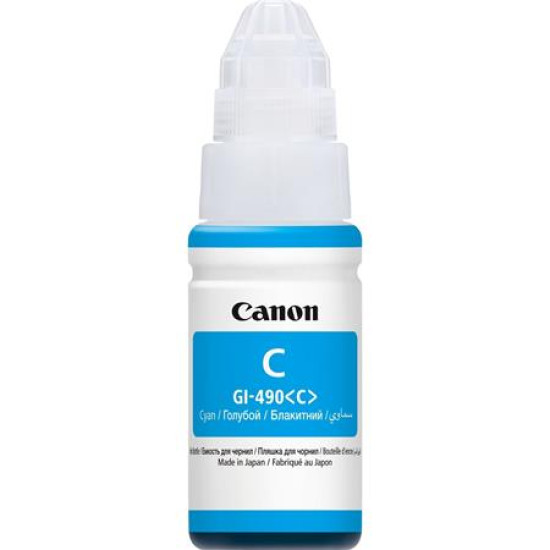 GI490 Tinta Pixma MFP G2411, G3411, G4411 nyomtatókhoz, CANON, cián, 70 ml GI490 Tinta Pixma MFP G2411, G3411, G4411 nyomtatókhoz, CANON, cián, 70 ml